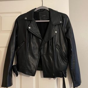 Elodie Leather Jacket- size small, too big on me but super chic and cute